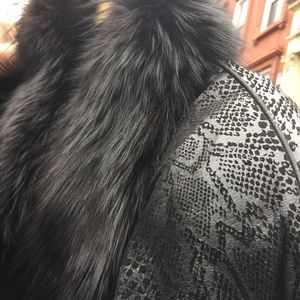 Vintage AUTHENTIC Fox Fur Leather Coat J Percy for Marvin Richards